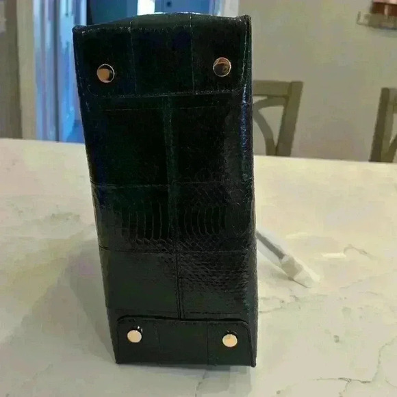 NWT Michael Kors black large conv tote genuine snake skin - Picture 6 of 10